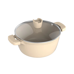 Casserole With Lid 24 CM Ceramic Cream Series