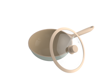 Load image into Gallery viewer, Wok Pan with Lid Ceramic Mint Green Series