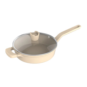 Saute Pan With Lid 24 CM Ceramic Cream Series